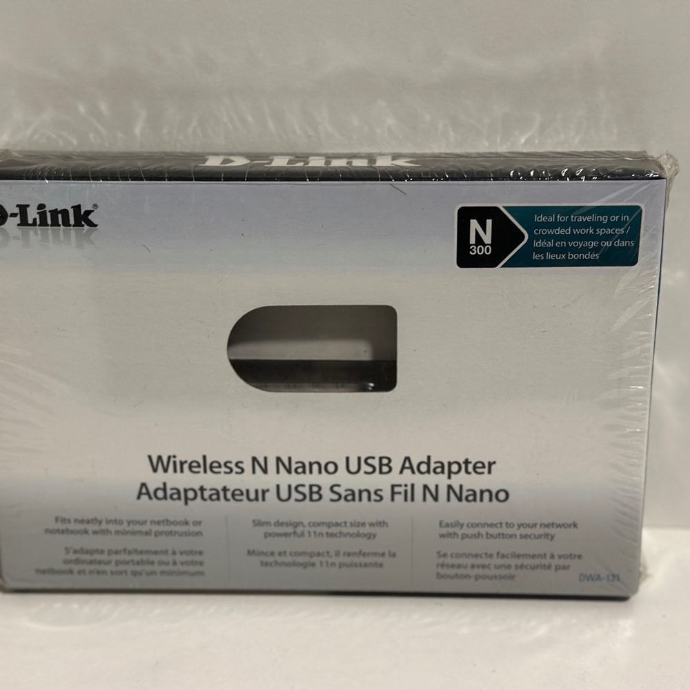 D-Link Wireless N Nano USB Adapter - Black and Silver